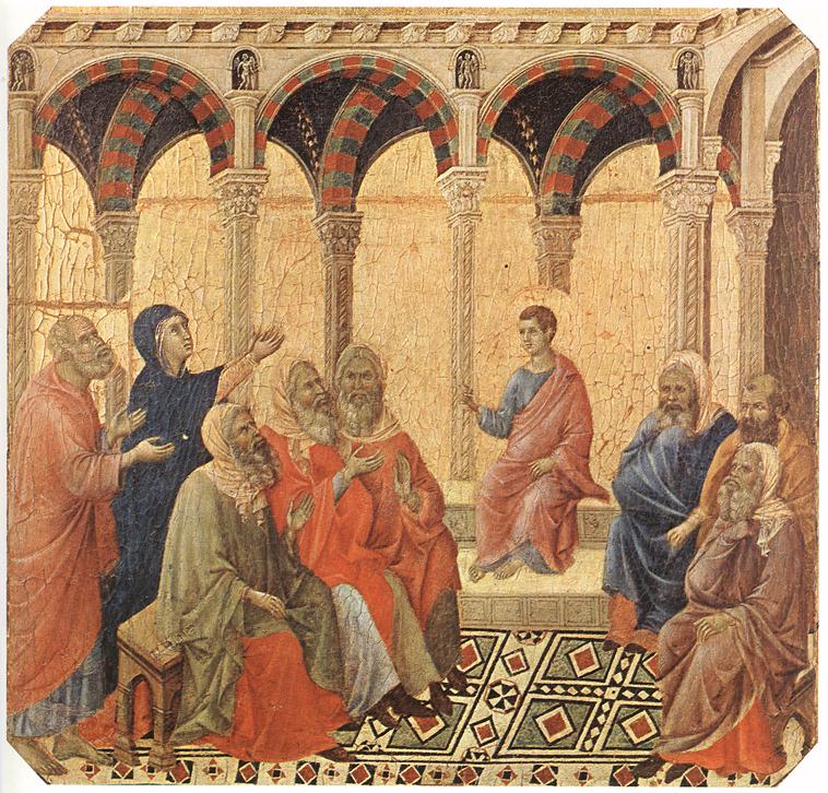 E1 - Christ in the Temple - Duccio Buoninse
